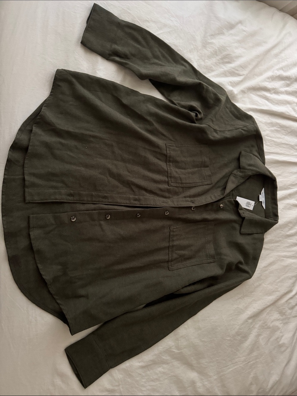Old Navy Olive Green Lightweight Button-Up Shirt Jacket